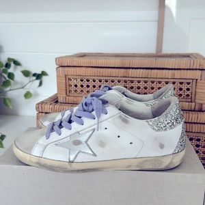 Golden Goose SuperStar 37 lavender lilac silver white